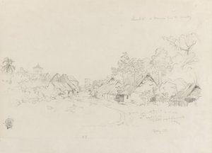 Straat in Mompos, Colombia door Frederic Edwin Church